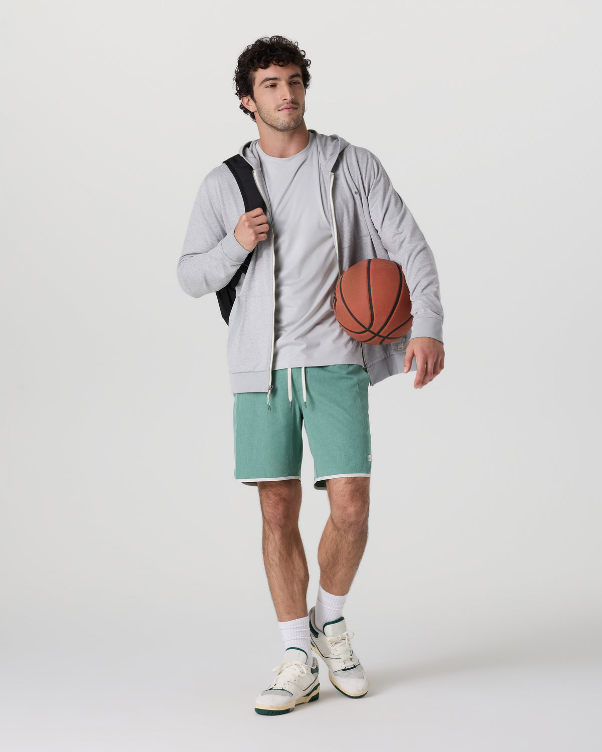 Banks Short Hedge Green Linen Texture - Vuori