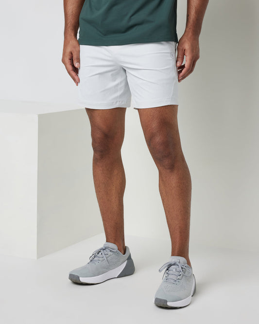 Crosscourt Short Men's Frost Grey Tennis Shorts - Vuori