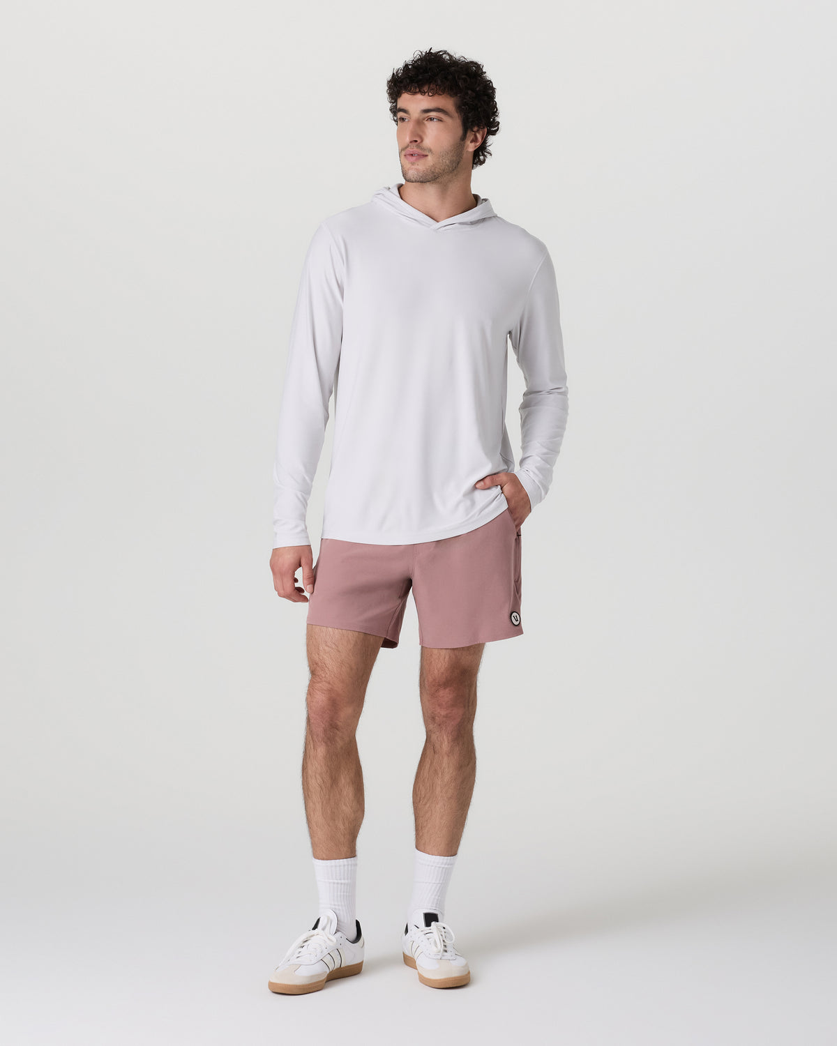 Maverick Volley Short Men's Zion Rose Hybrid Shorts - Vuori