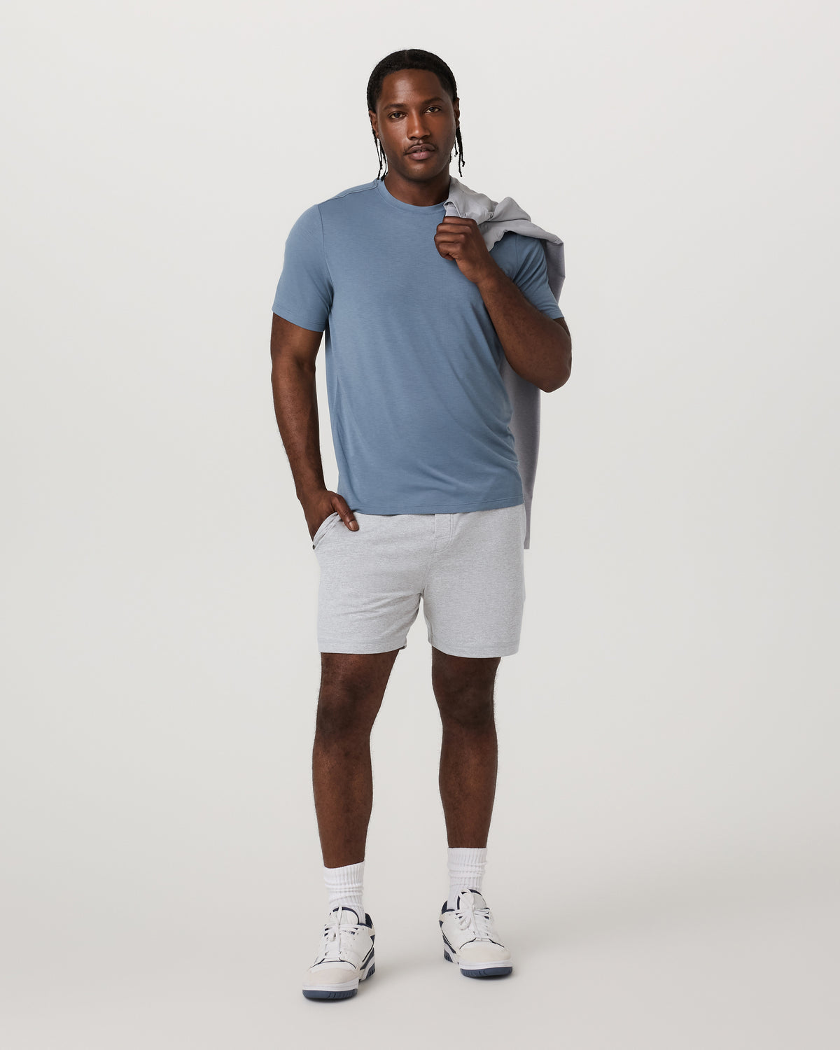 Coronado Short 5" Men's Light Heather Grey Lounge Short - Vuori