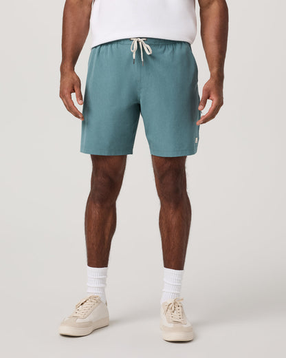Banks Session Short Unlined 7" Bluegrass Linen Texture - Vuori