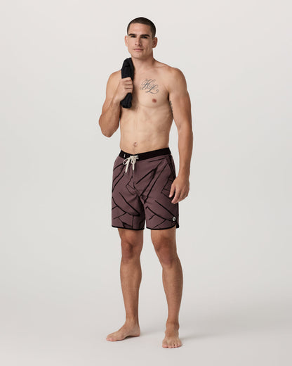 Cruise Boardshort Men's Dusty Plum Thatch Boardshorts - Vuori