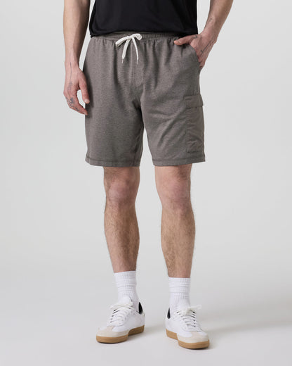 Sunday Performance Utility Short Classic Fit 8" Warm Grey Heather - Vuori