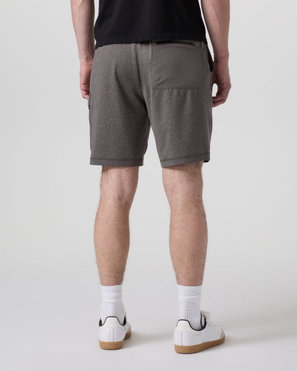 Sunday Performance Utility Short Classic Fit 8" Warm Grey Heather - Vuori