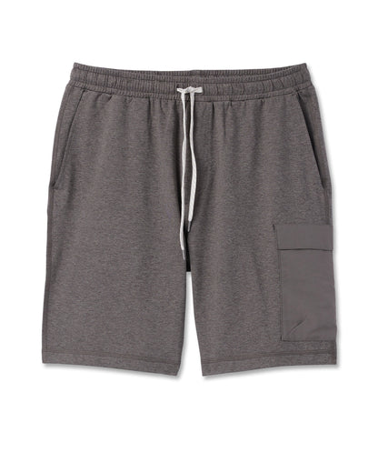 Sunday Performance Utility Short Classic Fit 8" Warm Grey Heather - Vuori