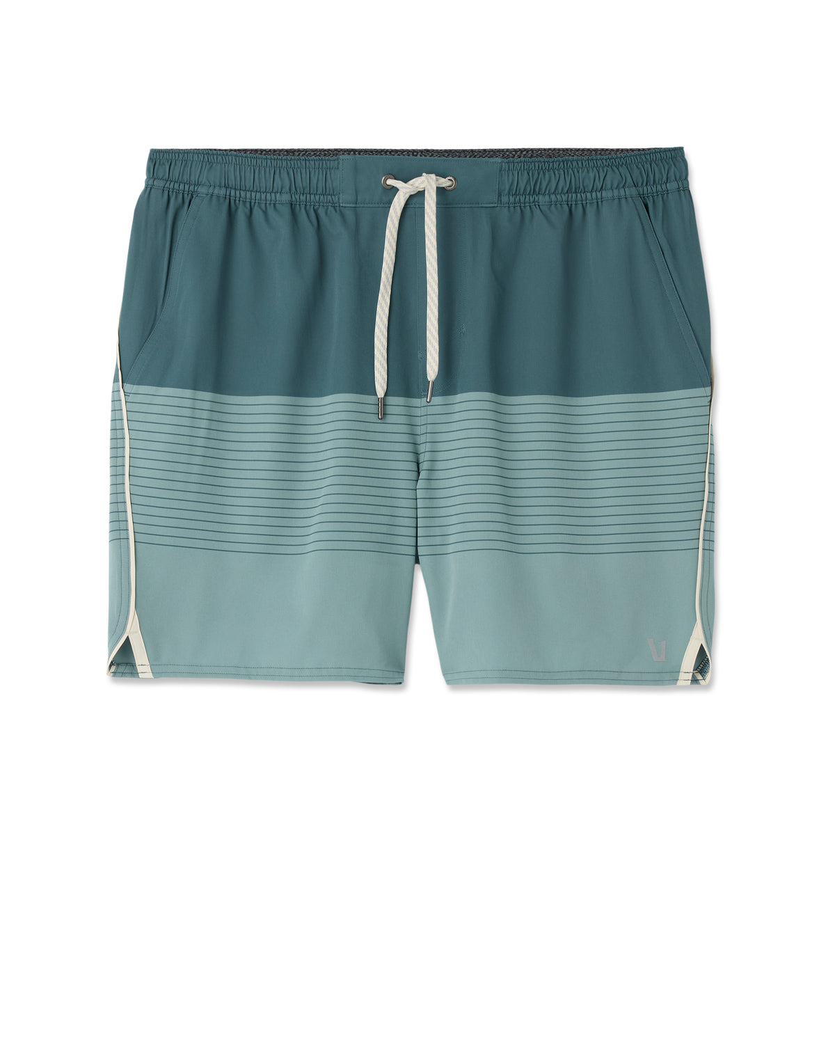 Trail Short 2.0 Light Deep Sea Stripe/Salt - Vuori