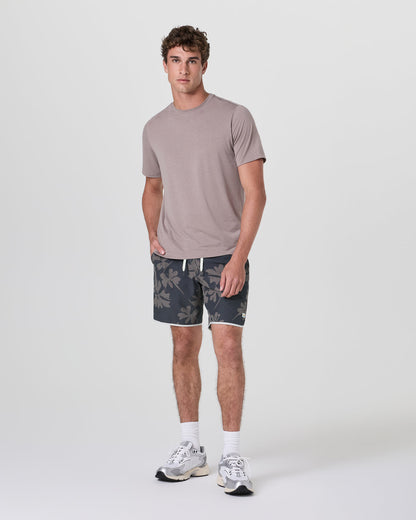 Banks Short Dark Pewter Plumeria Athletic Shorts - Vuori