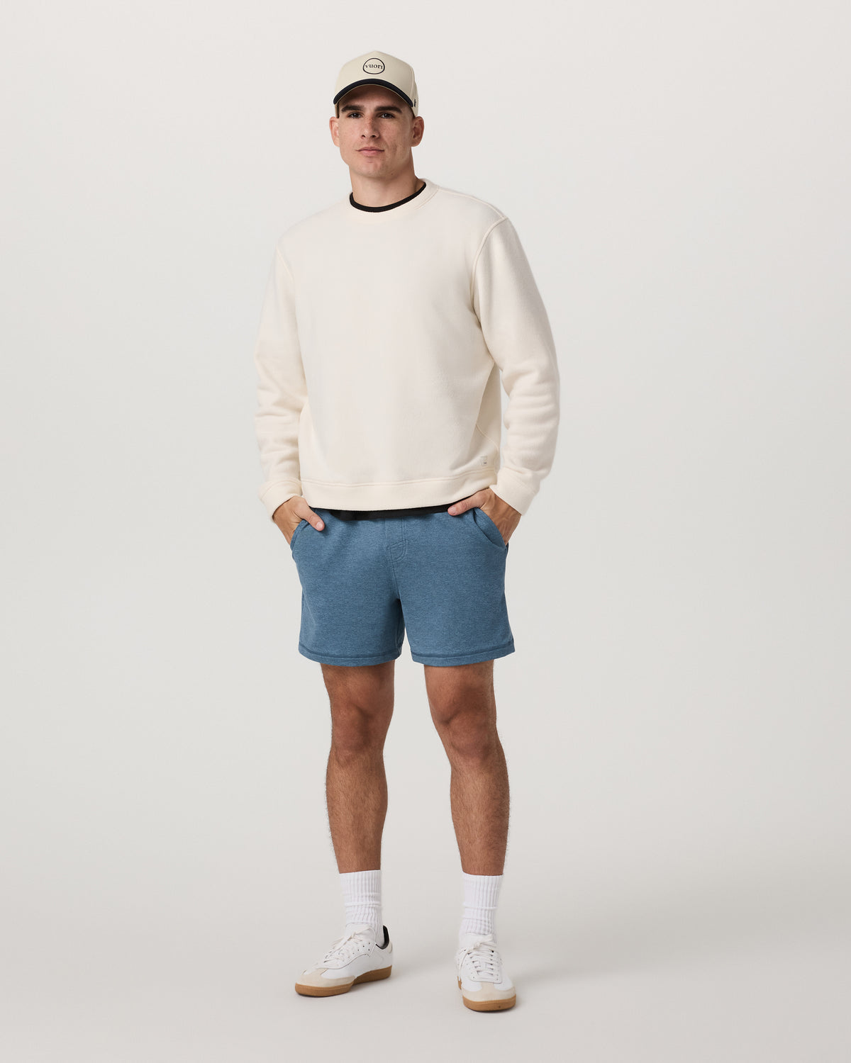 Coronado Short 5" Men's Pool Blue Heather Lounge Shorts - Vuori