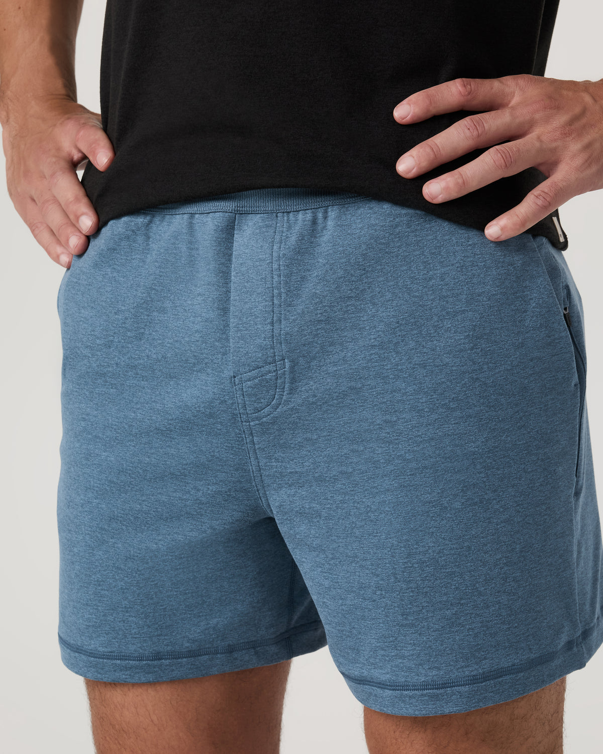 Coronado Short 5" Men's Pool Blue Heather Lounge Shorts - Vuori
