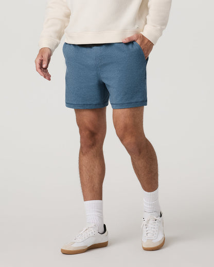 Coronado Short 5" Men's Pool Blue Heather Lounge Shorts - Vuori