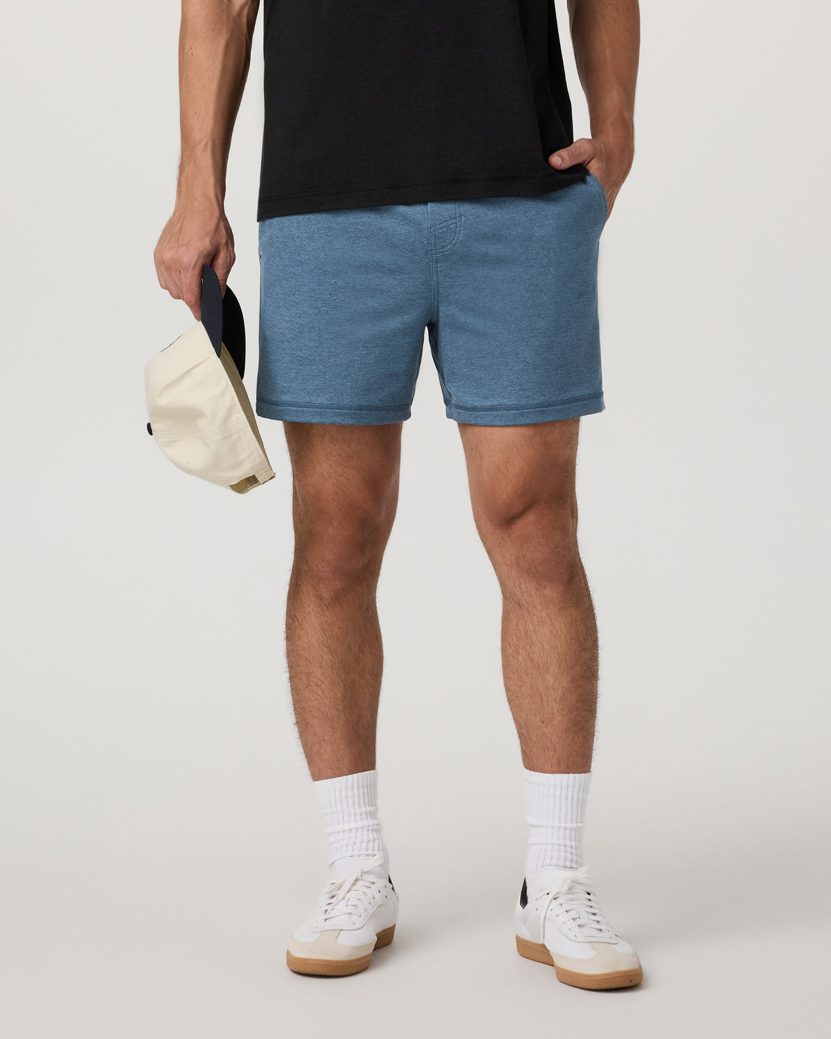 Coronado Short 5" Men's Pool Blue Heather Lounge Shorts - Vuori