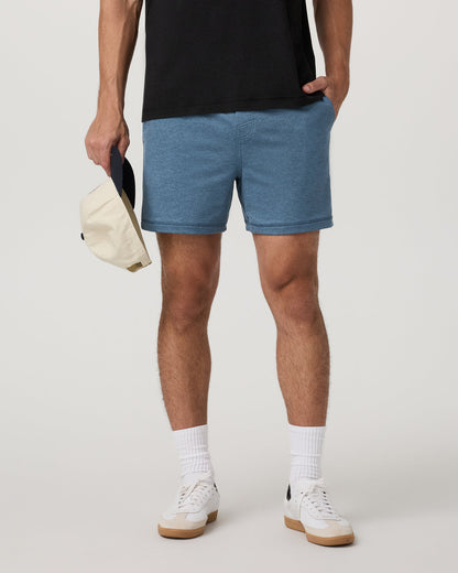 Coronado Short 5" Men's Pool Blue Heather Lounge Shorts - Vuori