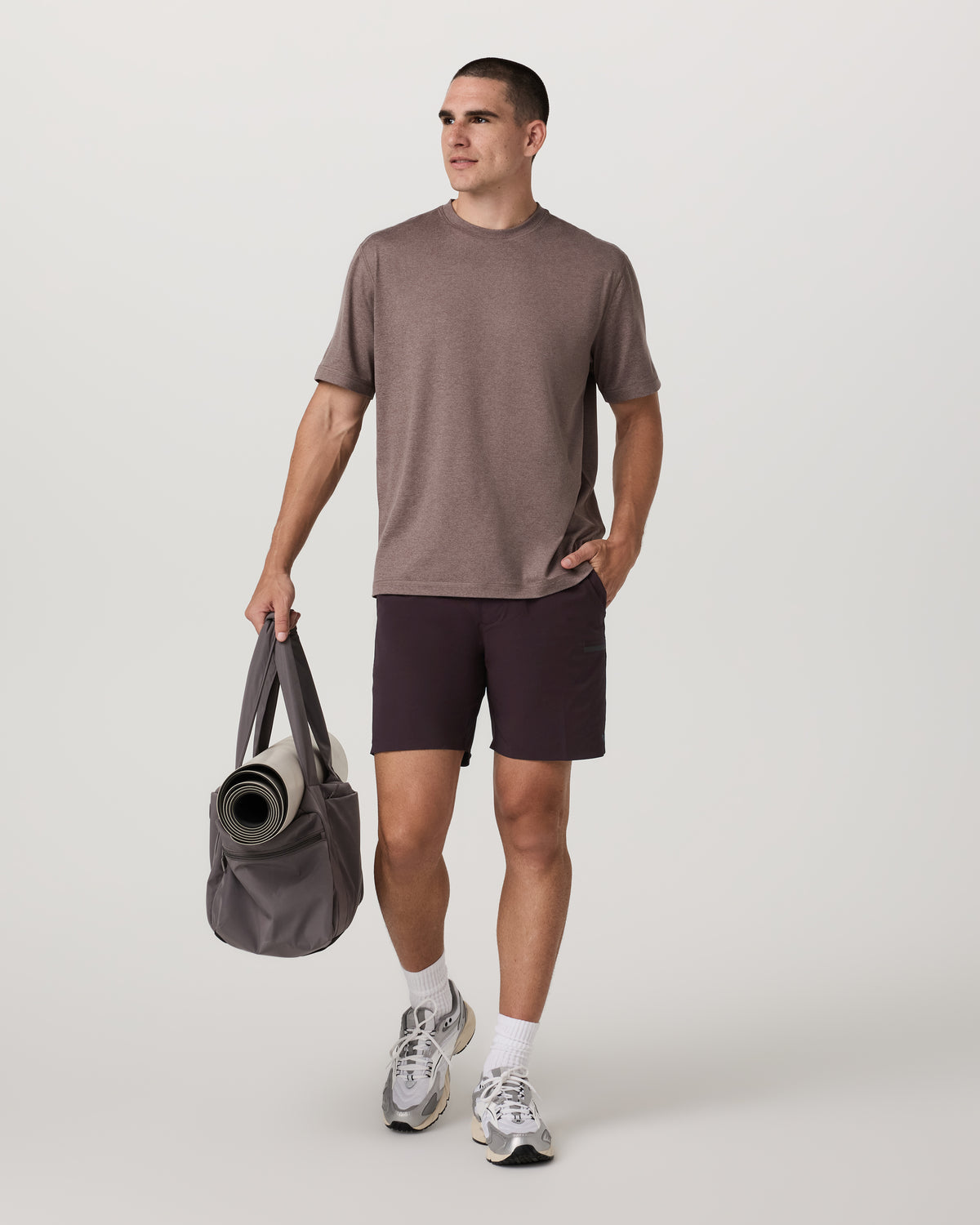 Grafton Short Lined 7" Men's Raisin Training Shorts - Vuori
