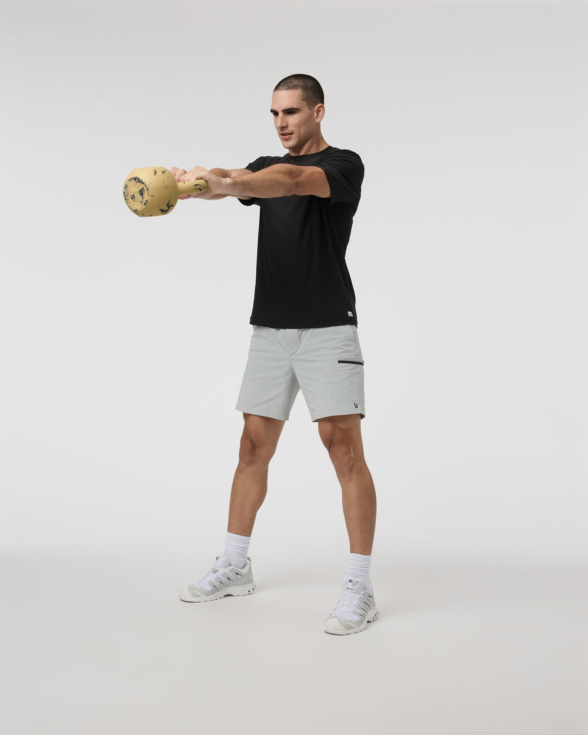 Grafton Short Lined Classic Fit 7" Sky Grey - Vuori