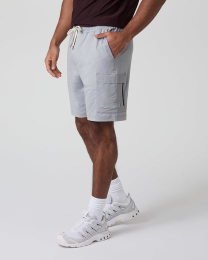 Sunday Performance Utility Short Classic Fit 8" Platinum Heather - Vuori