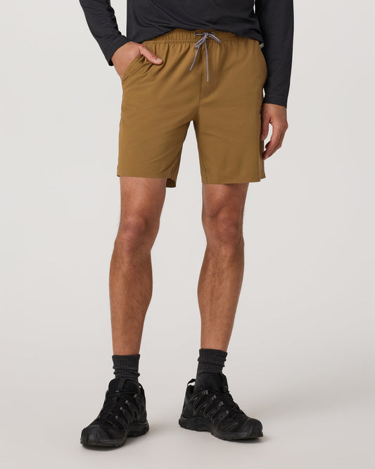 Grafton Short Unlined 7" Men's Rum Training Shorts - Vuori