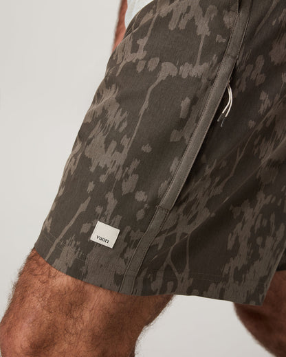 Banks Session Short Unlined 7" Root Earth Linen Texture - Vuori