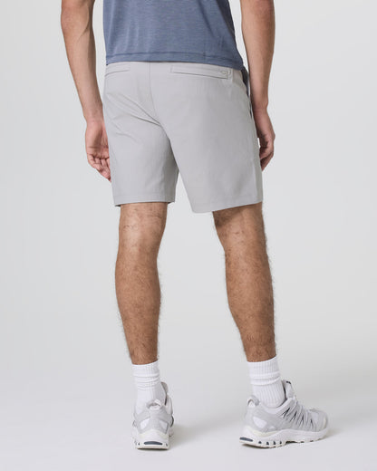Cascade Crinkle Elastic Waist Short Classic Fit 8" Fog - Vuori