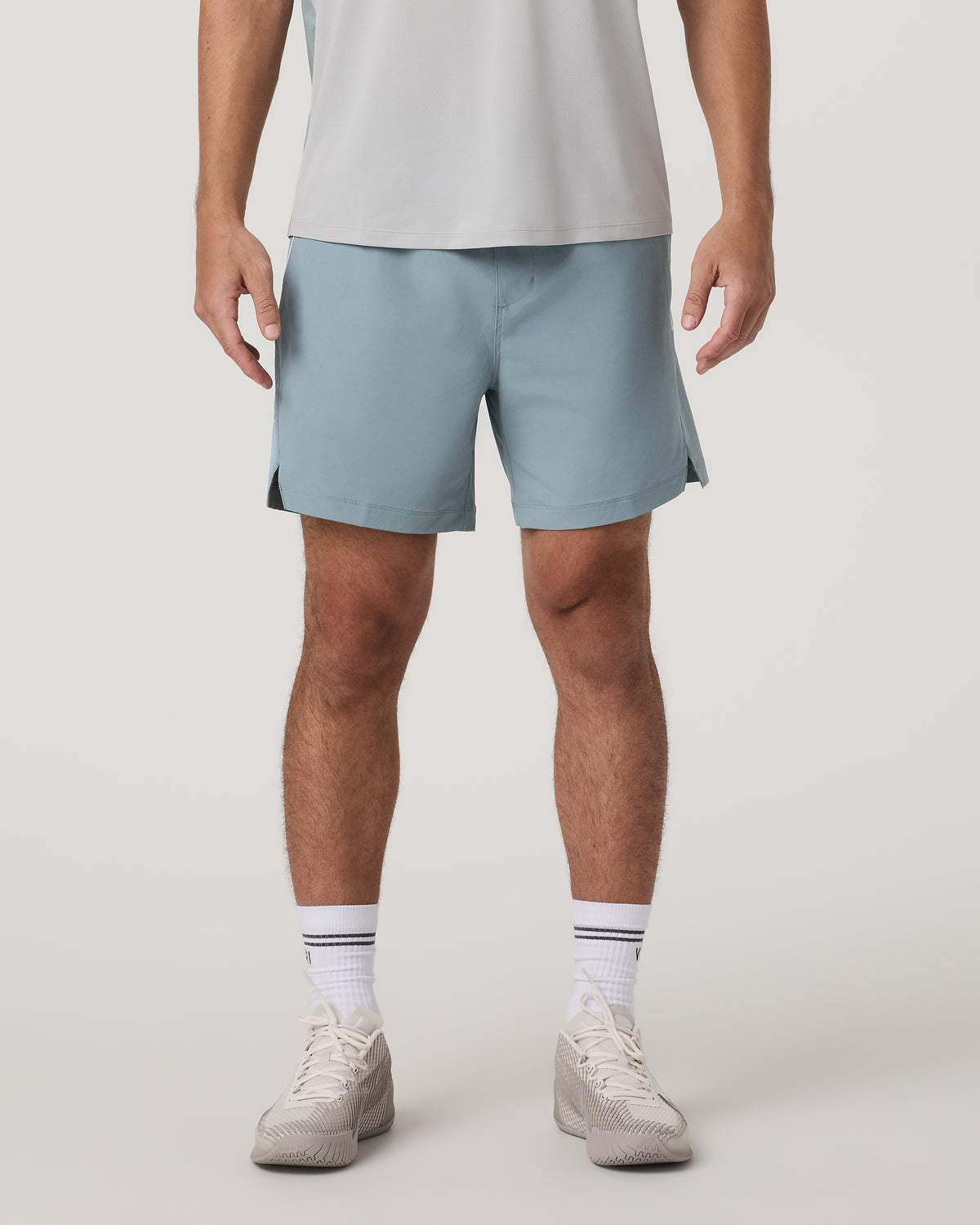 Crosscourt Short Unlined 7" Men's Mist Tennis Shorts - Vuori