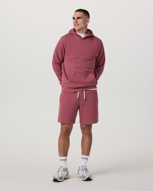 Seaside Short 8" Relaxed Men's Berry Lounge Shorts - Vuori