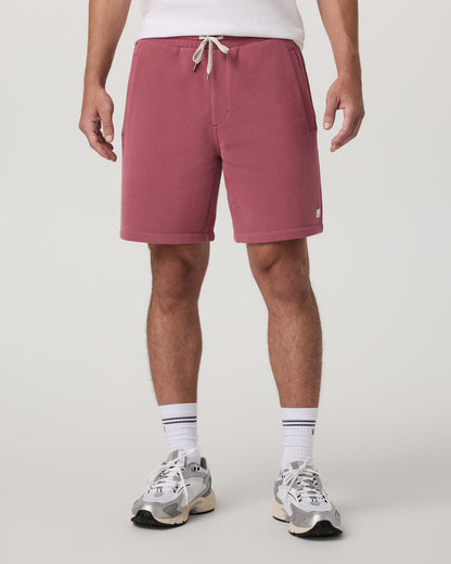 Seaside Short 8" Relaxed Men's Berry Lounge Shorts - Vuori
