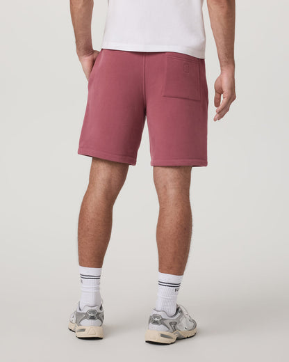Seaside Short 8" Relaxed Men's Berry Lounge Shorts - Vuori