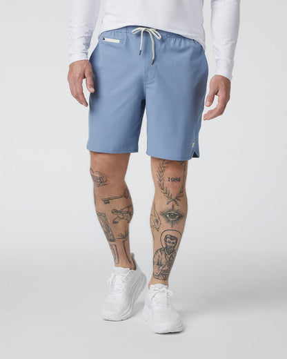 Banks Short Men's Chambray Athletic Shorts - Vuori