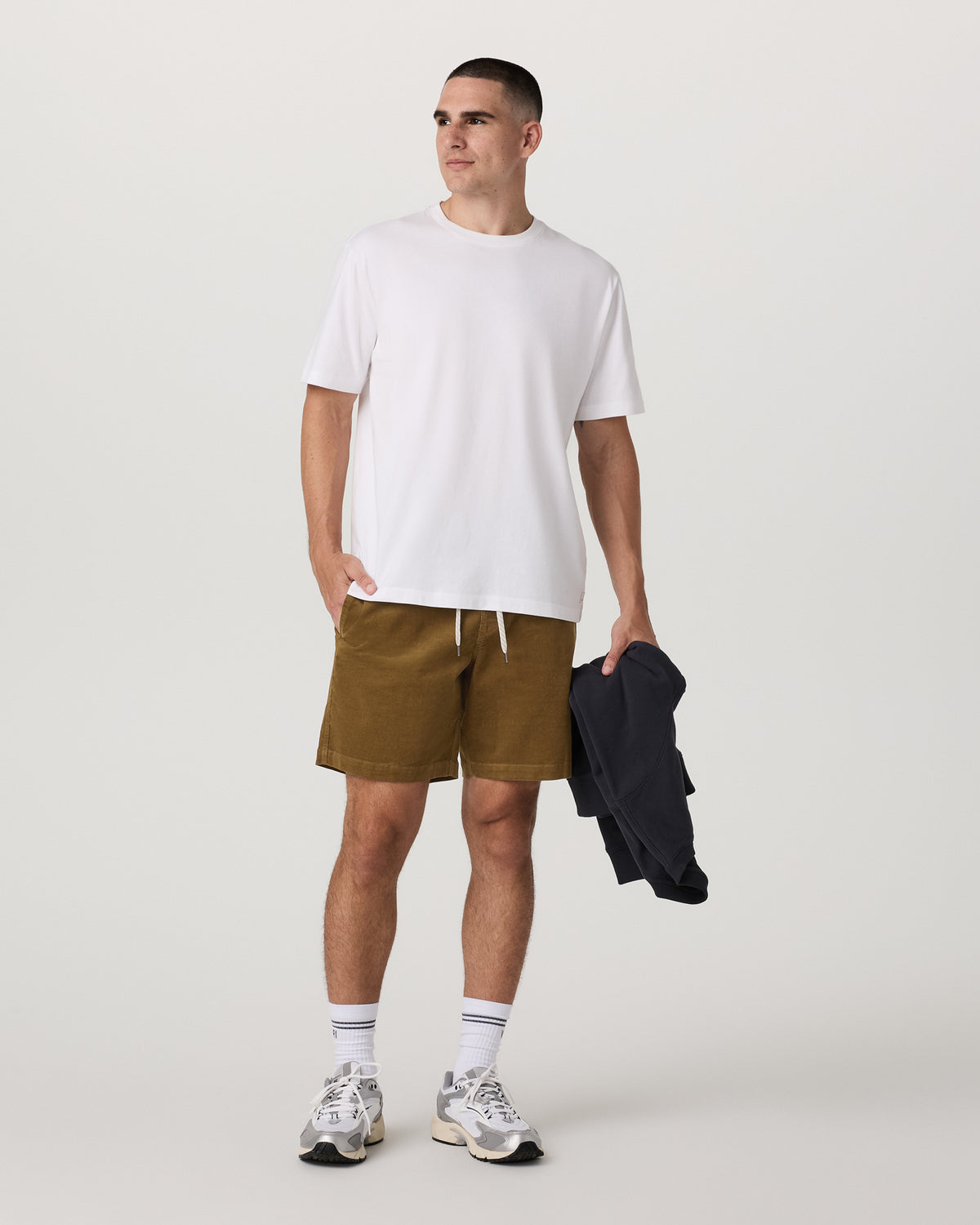 Optimist Elastic Waist Short 8" Men's Rum Relaxed Shorts - Vuori