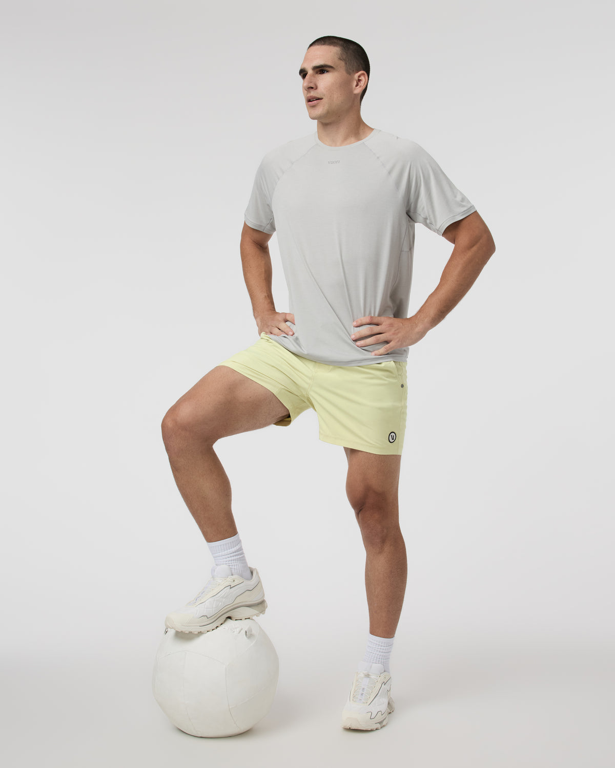 Kore Short 5" Pale Citron Athletic Shorts - Vuori