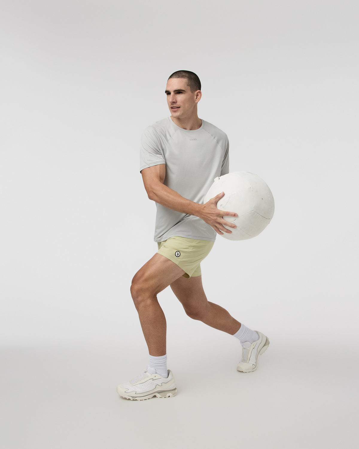 Kore Short 5" Pale Citron Athletic Shorts - Vuori