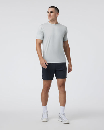 Trail Short 2.0 Black/Heather Grey Running Shorts - Vuori