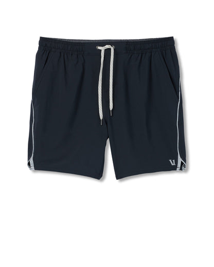 Trail Short 2.0 Black/Heather Grey Running Shorts - Vuori