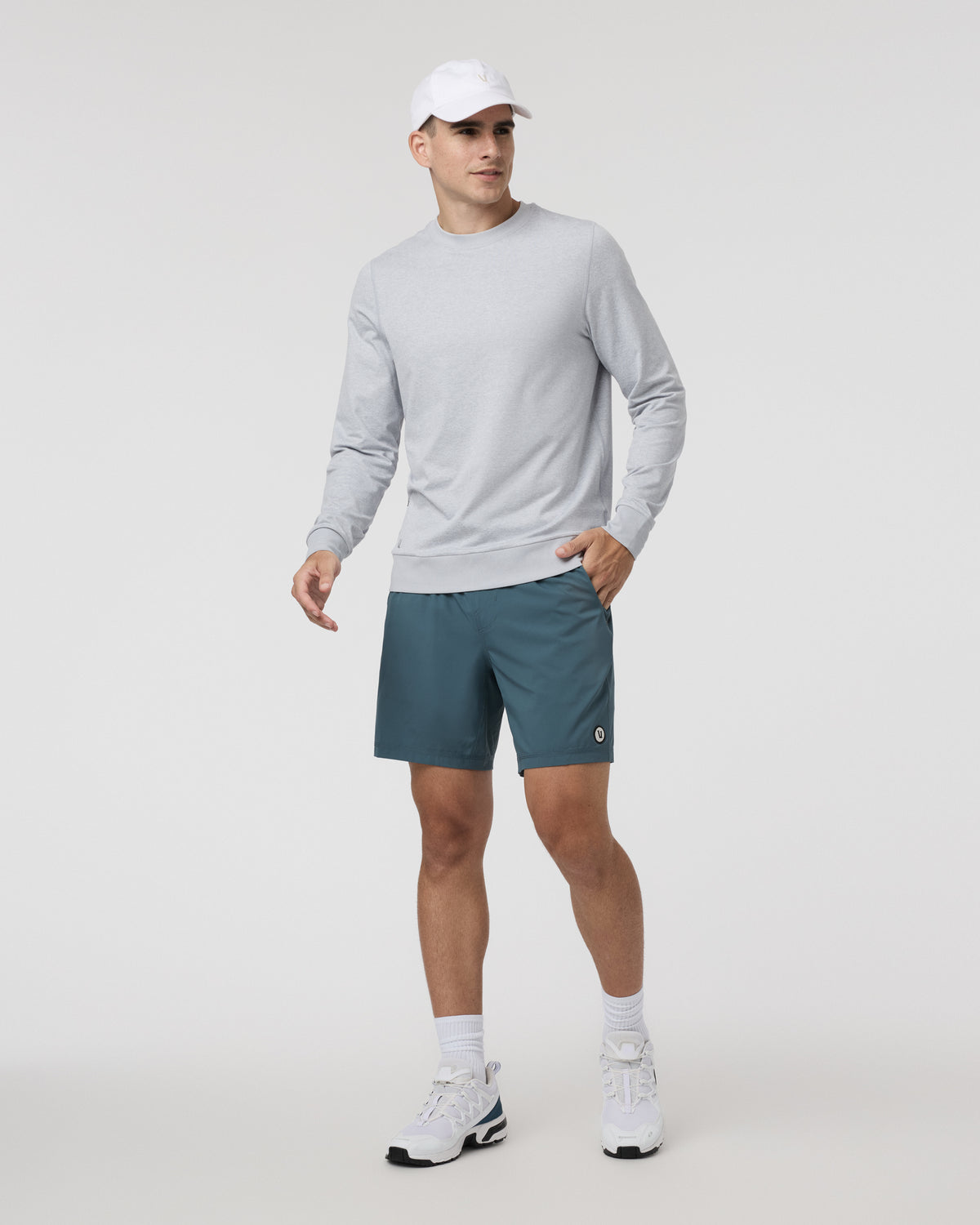 Kore Short Unlined 7" Light Deep Sea Athletic Shorts - Vuori