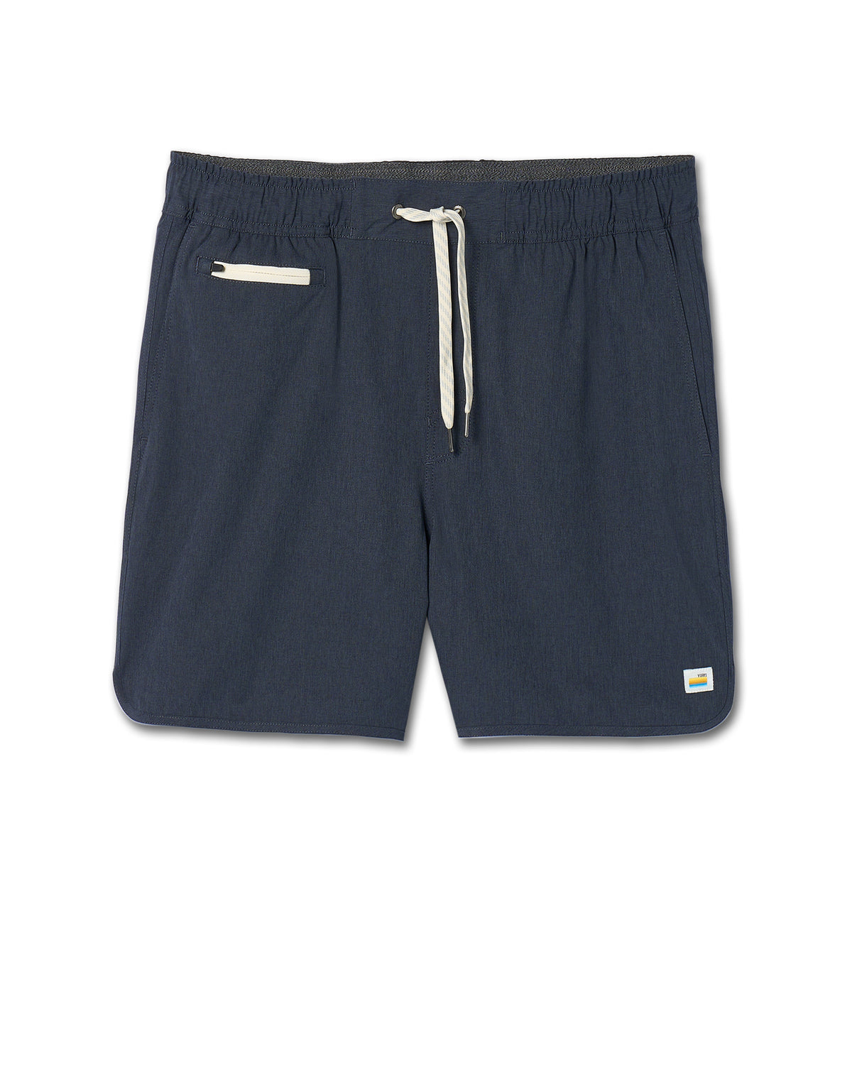 Banks Short 5" Navy Linen Texture Athletic Shorts - Vuori