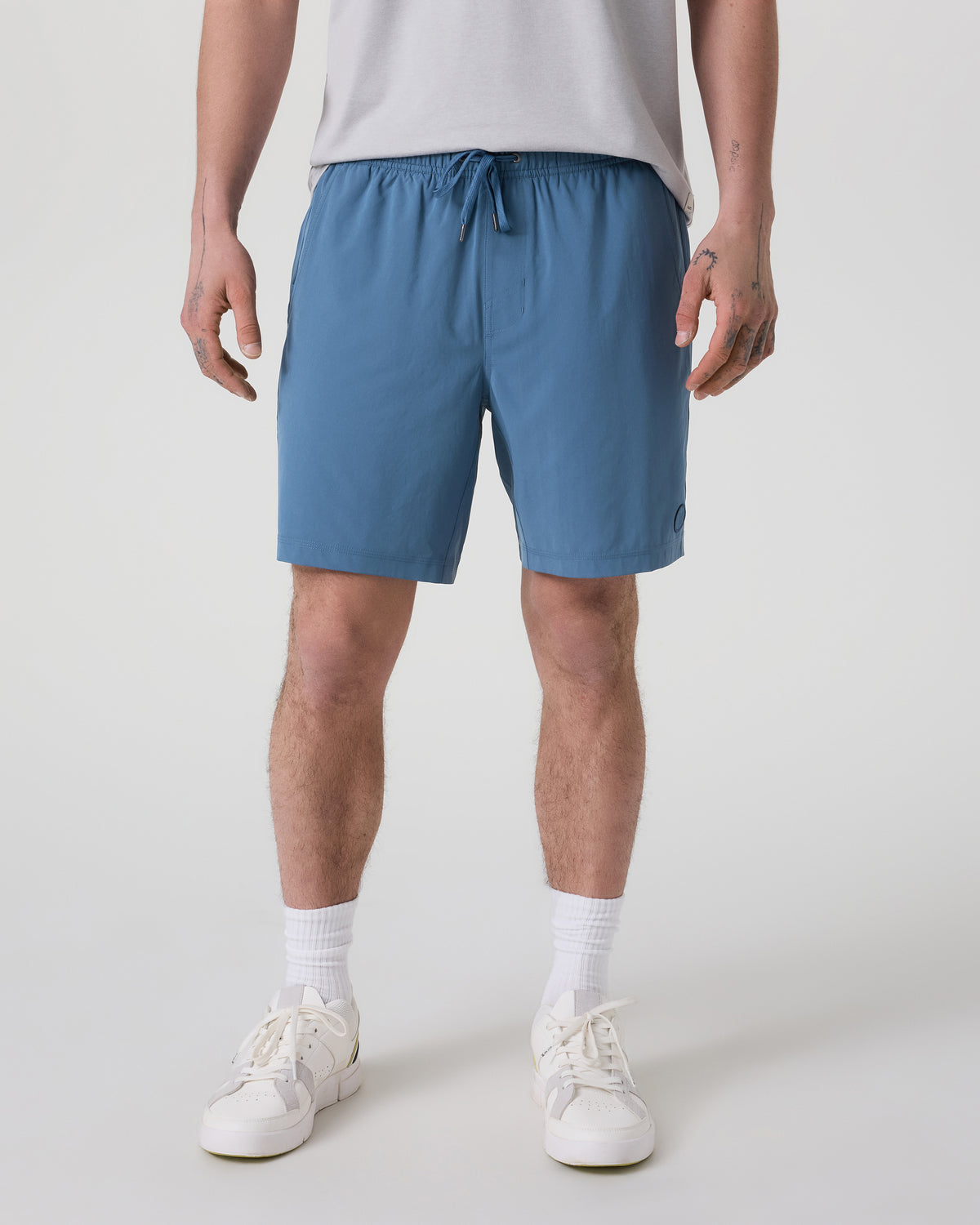 Kore Short Lined 7" Men's Pool Blue Tonal Athletic Shorts - Vuori