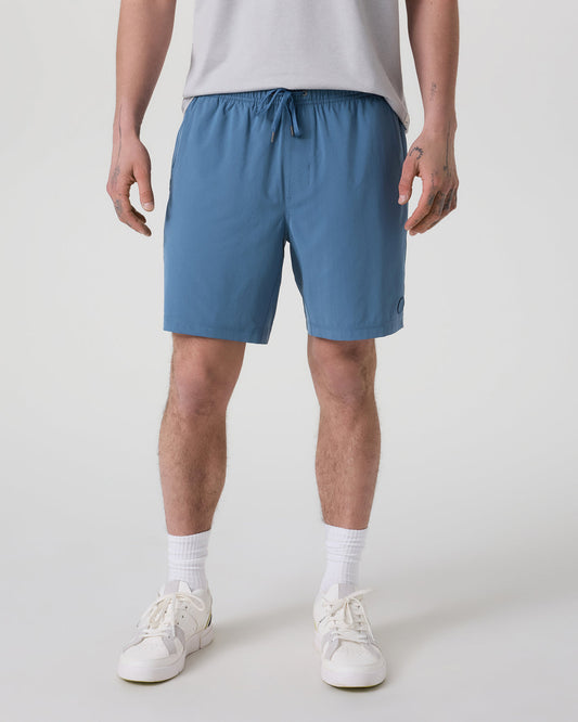 Kore Short Lined 7" Men's Pool Blue Tonal Athletic Shorts - Vuori