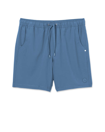 Kore Short Lined 7" Men's Pool Blue Tonal Athletic Shorts - Vuori