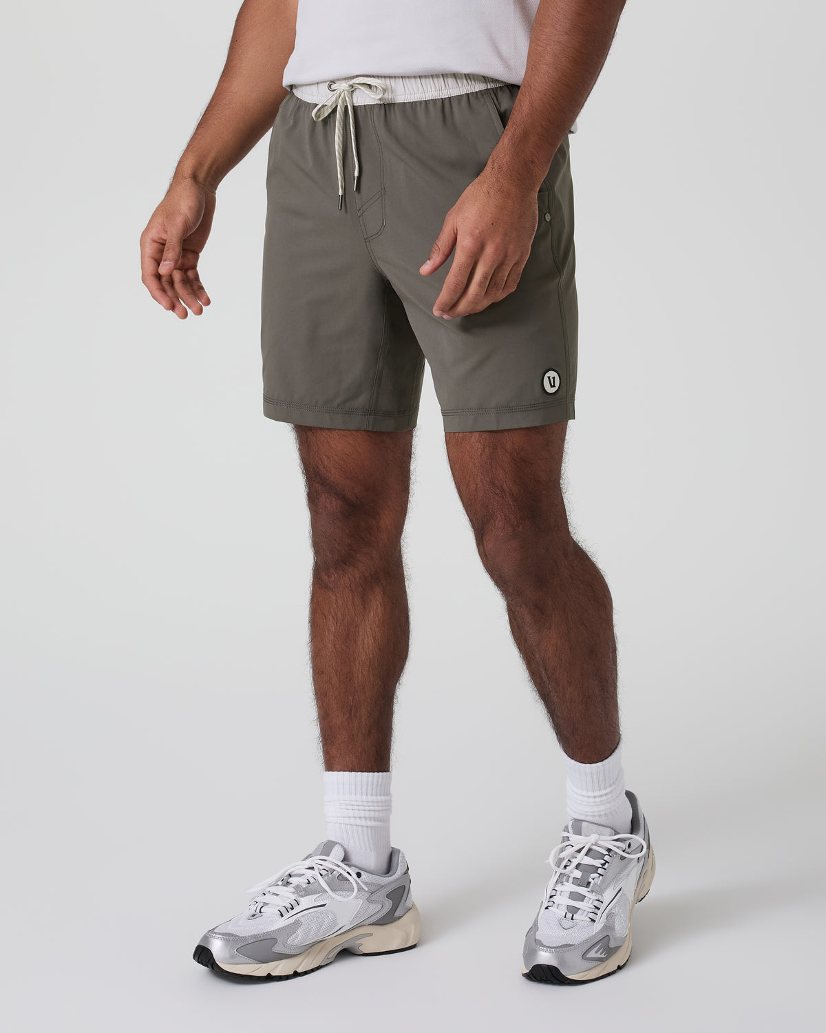 Kore Short Lined 7" Men's Warm Grey Athletic Shorts - Vuori