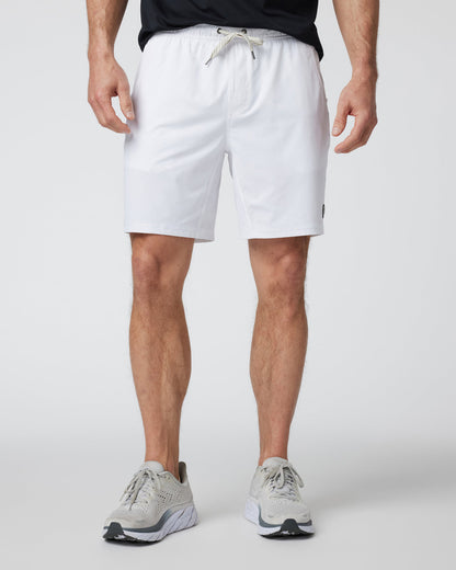 Kore Short Lined 7" Men's White Athletic Shorts - Vuori