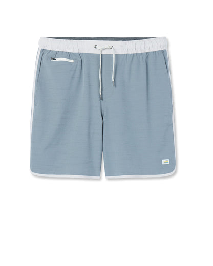 Banks Short Dusty Blue Slub Stripe Athletic Shorts - Vuori