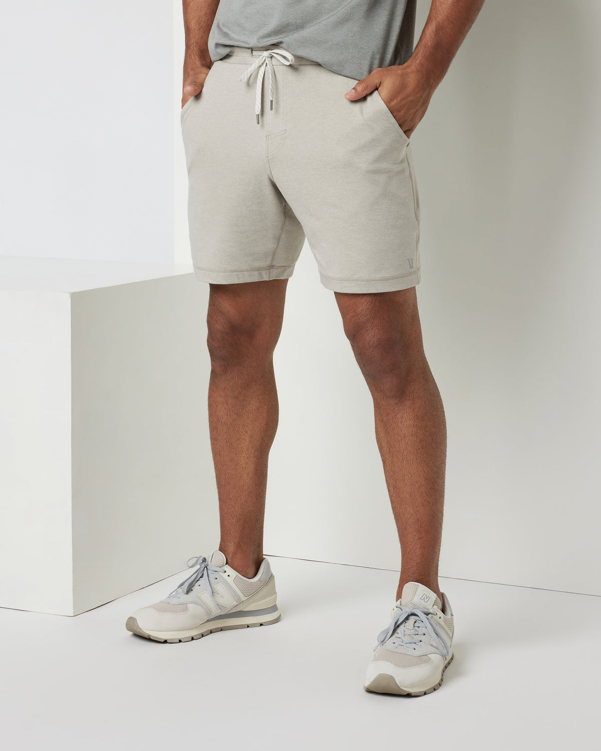 Ponto Short Men's Dark Salt Heather Jogger Shorts - Vuori