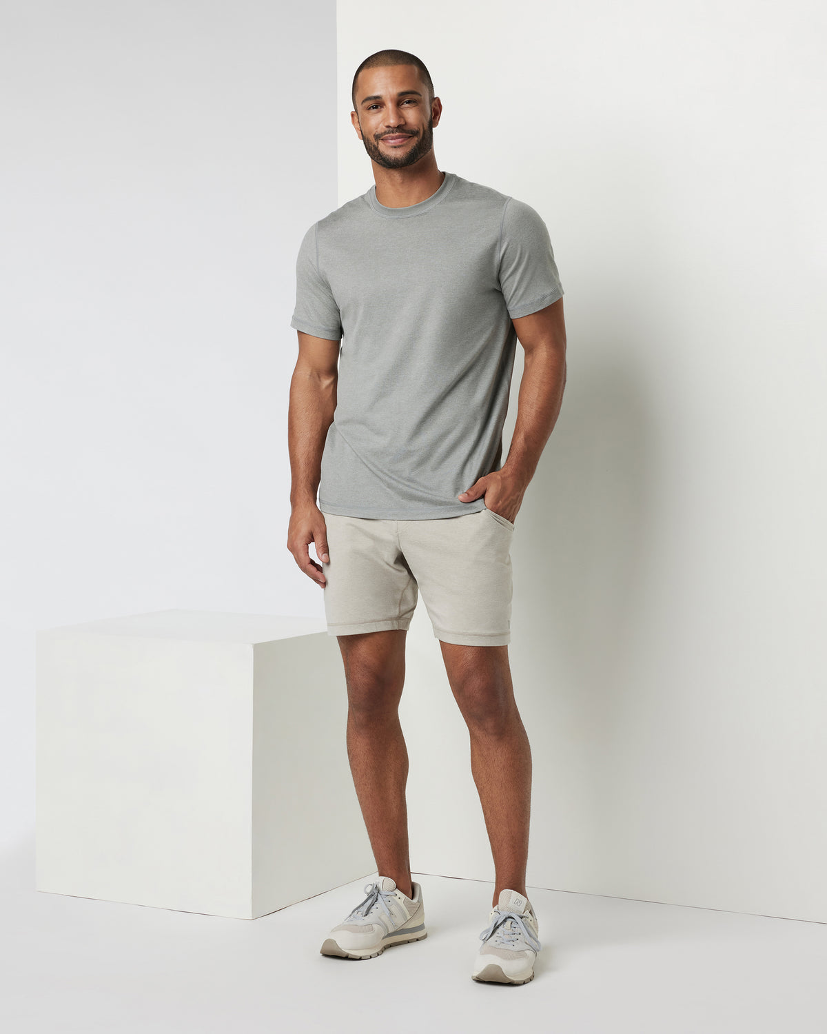Ponto Short Men's Dark Salt Heather Jogger Shorts - Vuori