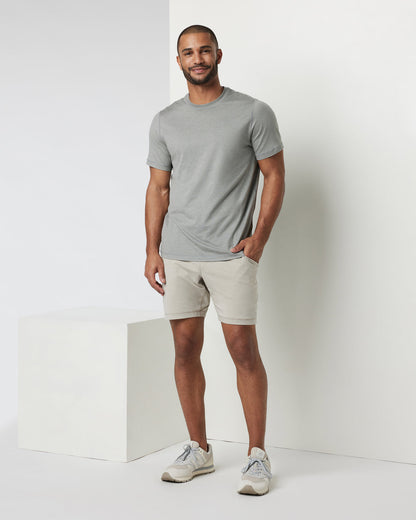 Ponto Short Men's Dark Salt Heather Jogger Shorts - Vuori