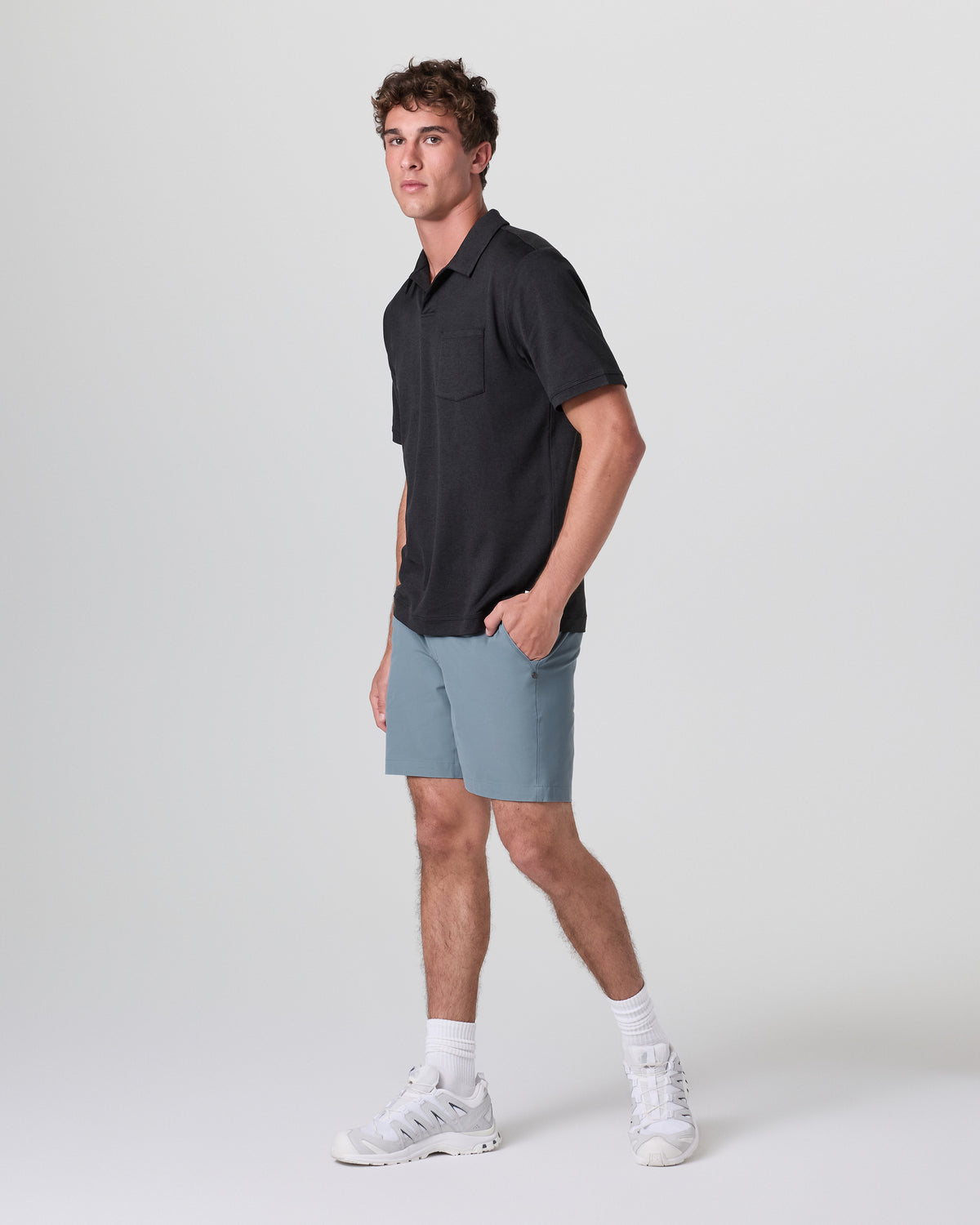 Meta Short Classic Fit 6" Dusty Blue Chino Shorts - Vuori