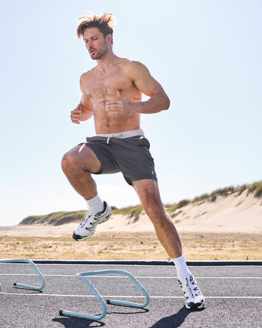 Kore Short Lined 9" Warm Grey Athletic Shorts - Vuori