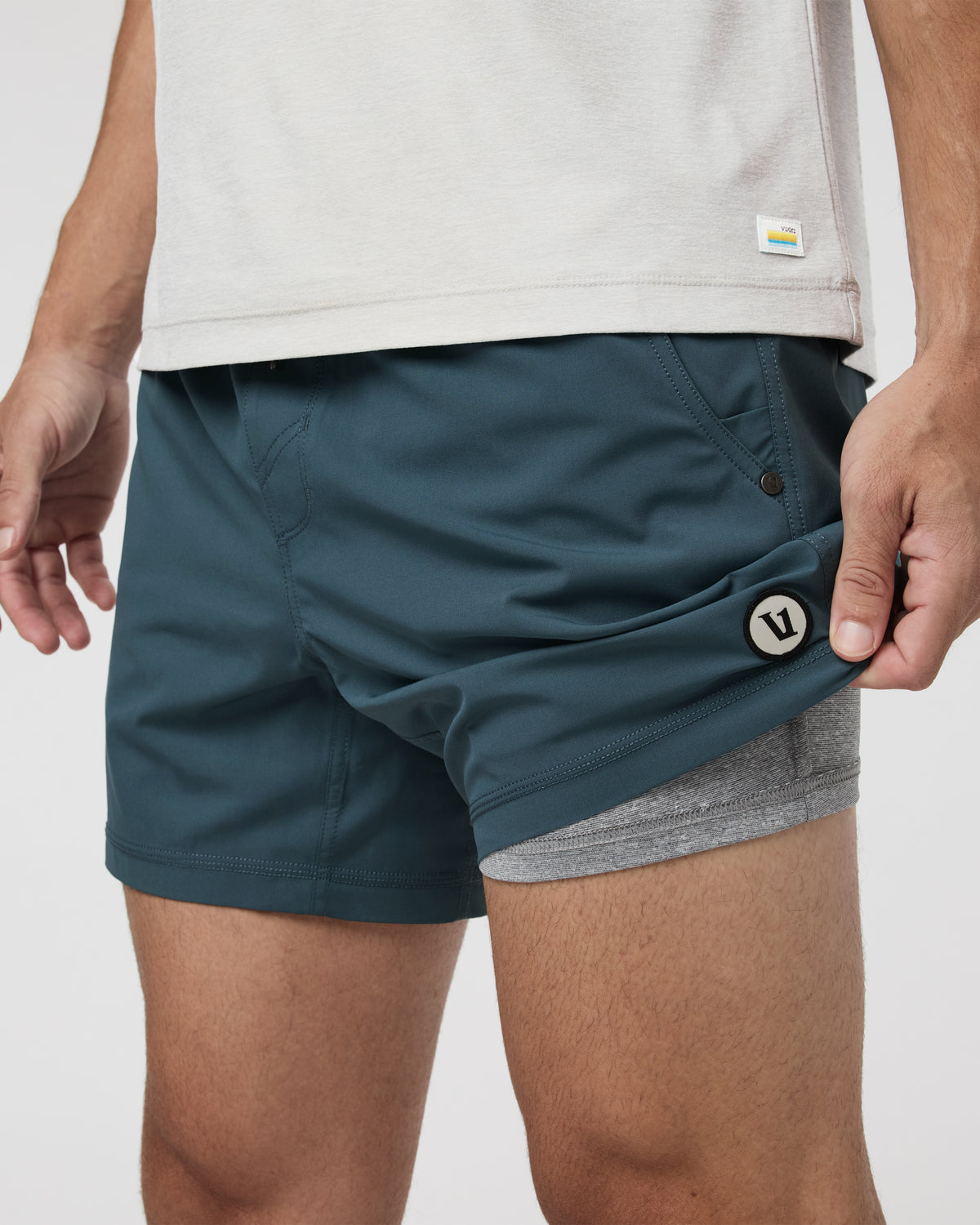 Kore Short Lined 5" Light Deep Sea Athletic Shorts - Vuori