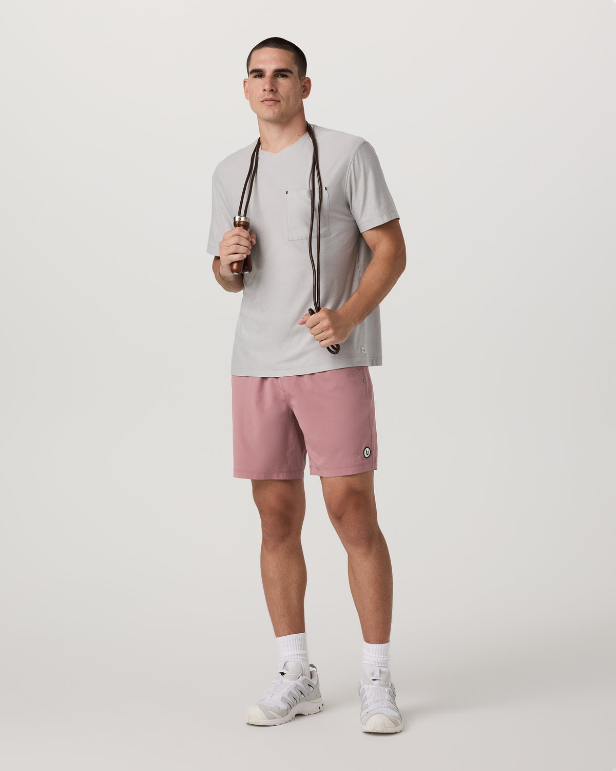 Kore Short Unlined 7" Men's Summer Red Athletic Fit Shorts - Vuori