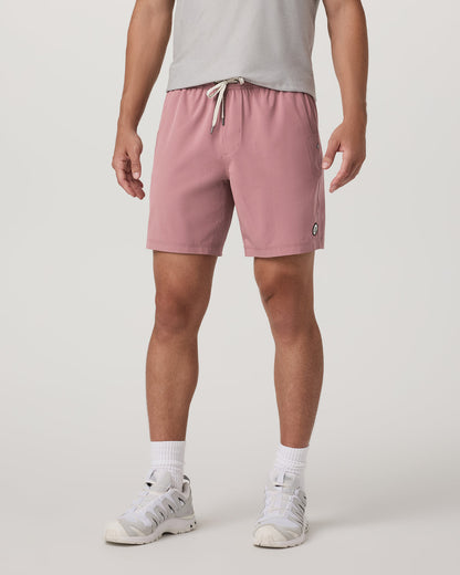 Kore Short Unlined 7" Men's Summer Red Athletic Fit Shorts - Vuori