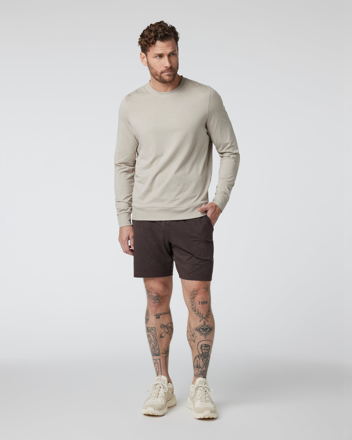 Ponto Short Men's Java Heather Shorts - Vuori