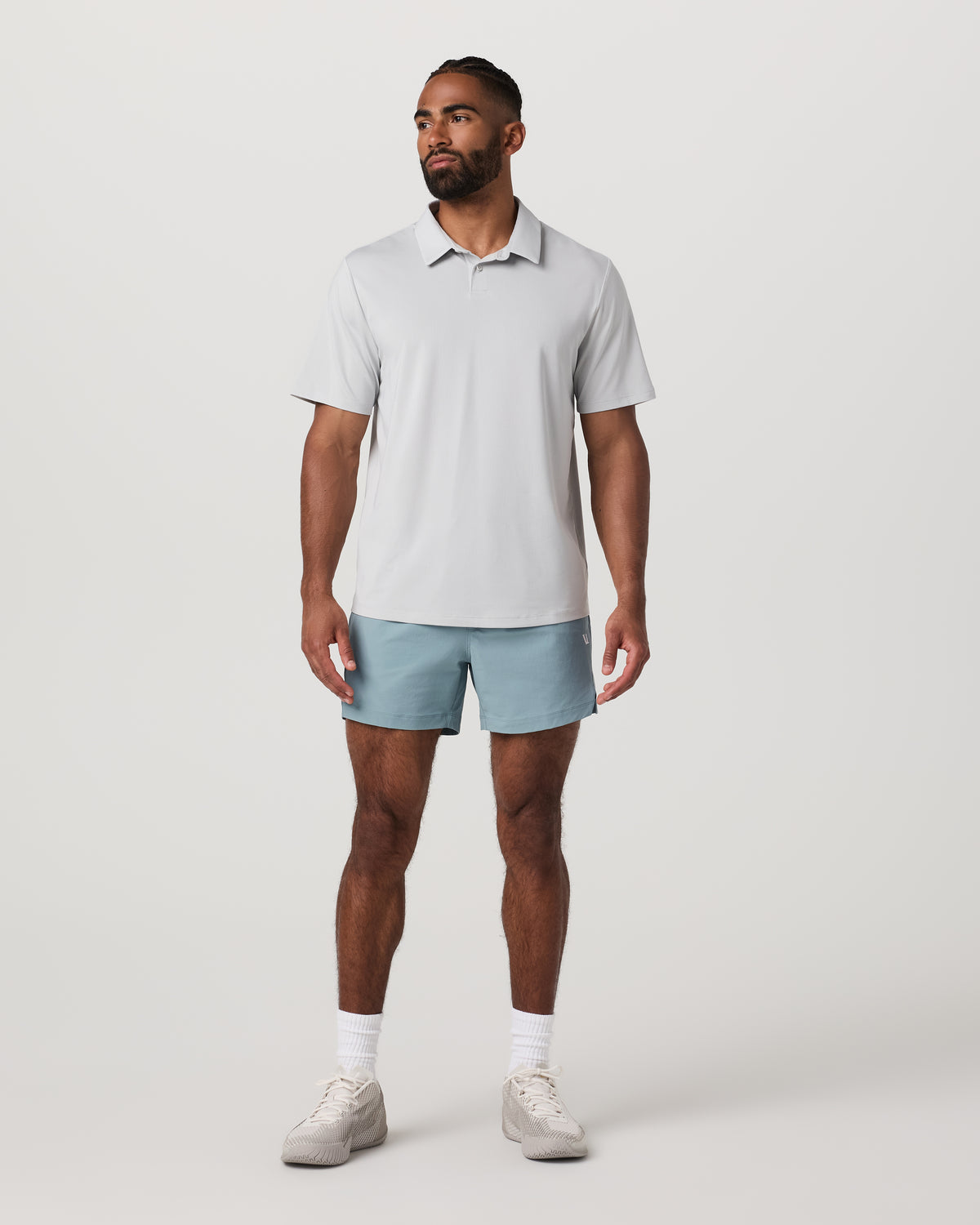 Crosscourt Short Unlined 5" Men's Mist Tennis Shorts - Vuori